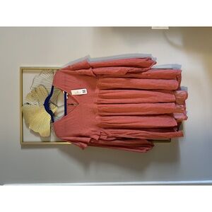 Promesa Boho Swiss Dot Ruffle Long Sleeve Mini Dress NWT